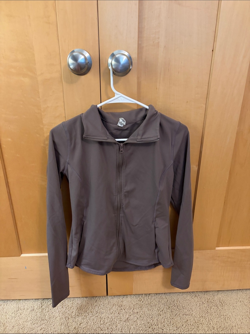 90 Degree By Reflex Brown Zip-Up Utility Jacket